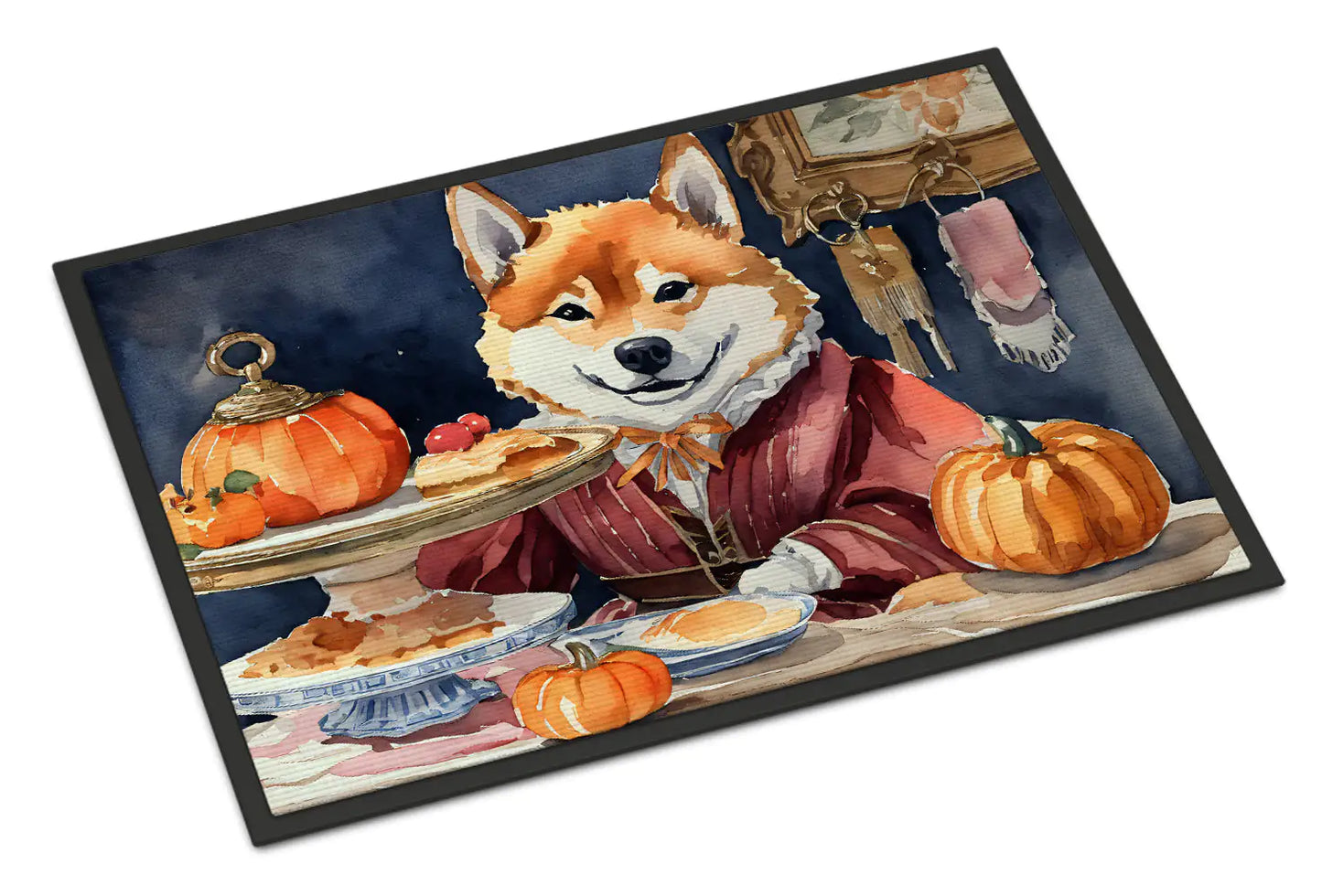 Shiba Inu Fall Kitchen Pumpkins Doormat