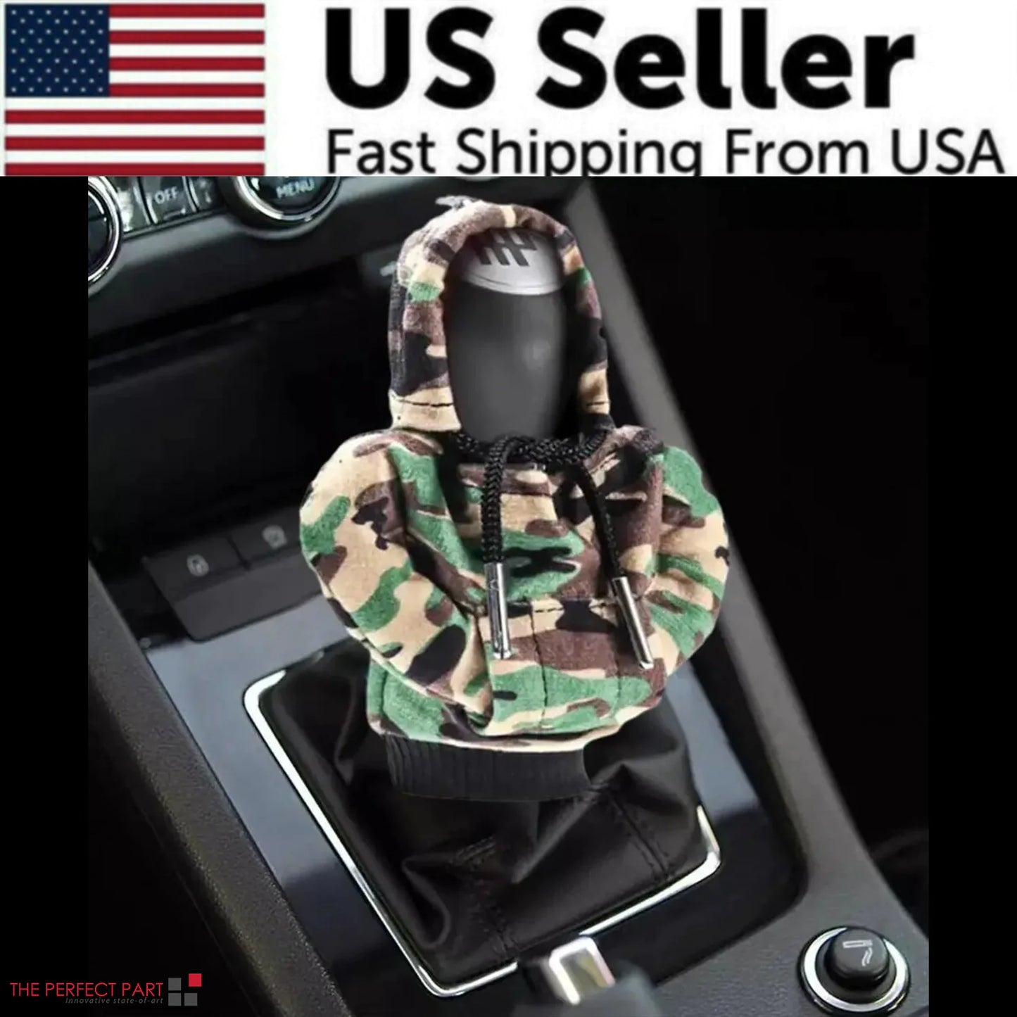 Car Gear Shift Cover Mini Hoodie Gear Shift Cover for Car Shifter Interior Trim