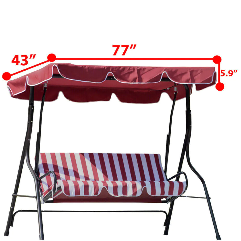 Patio Outdoor Garden Swing 300D Canopy Replacement Porch Top Cover Seat