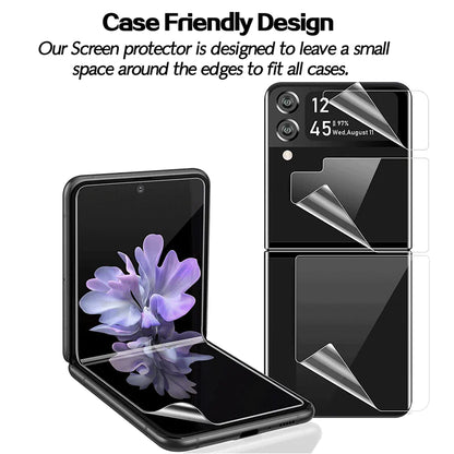 For Samsung Galaxy Z Flip 3 5G Soft Hydrogel Screen Protector Film/HD Lens Cover