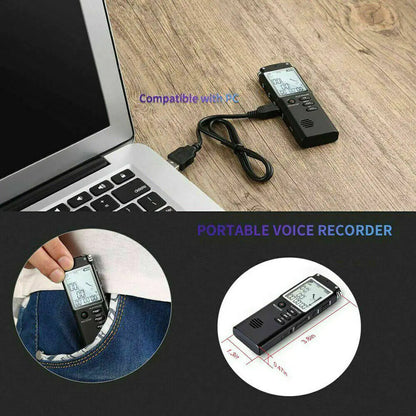 Voice Activated Mini Digital Sound Audio Recorder Dictaphone MP3 Player