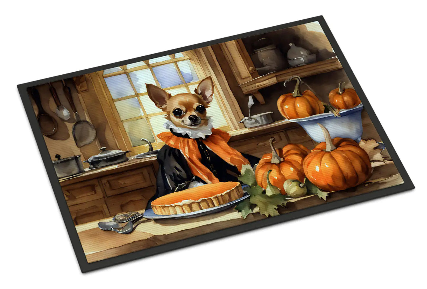 Chihuahua Fall Kitchen Pumpkins Doormat