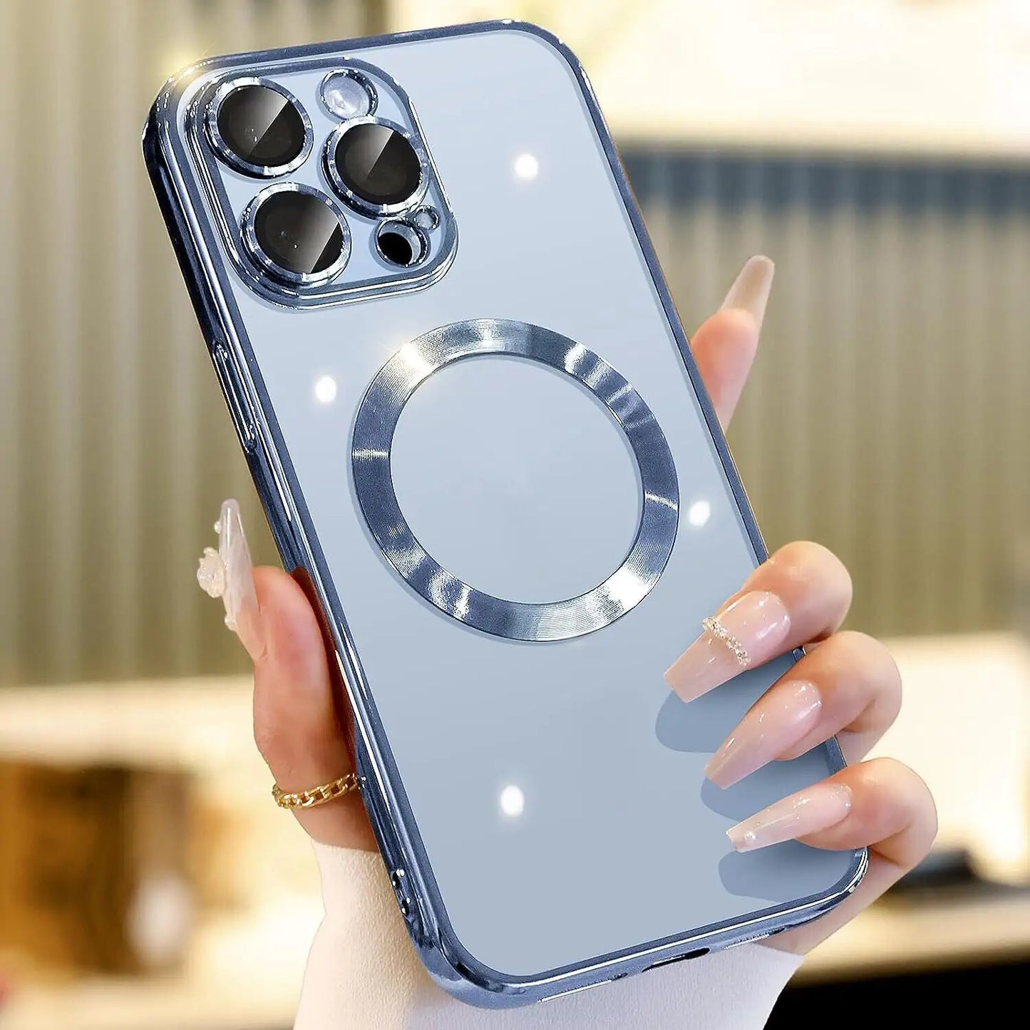 For Apple iPhone 14 13 12 11 Pro Max Case Mag Safe Magnetic Camera Lens Cover