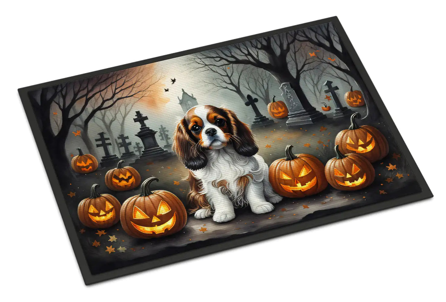 Cavalier Spaniel Spooky Halloween Doormat